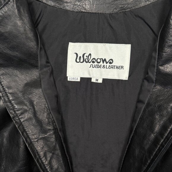 Vintage Wilsons Suede & Leather Black Tunic Dress 3/4 Sleeve Zip Front Size M - Picture 10 of 10